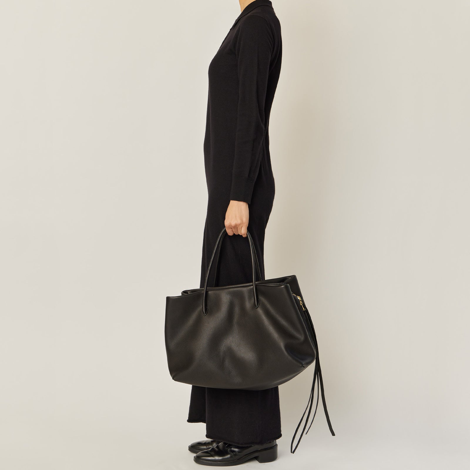 RIKYU - BLACK (SHRINK LEATHER) – MARY AL TERNA