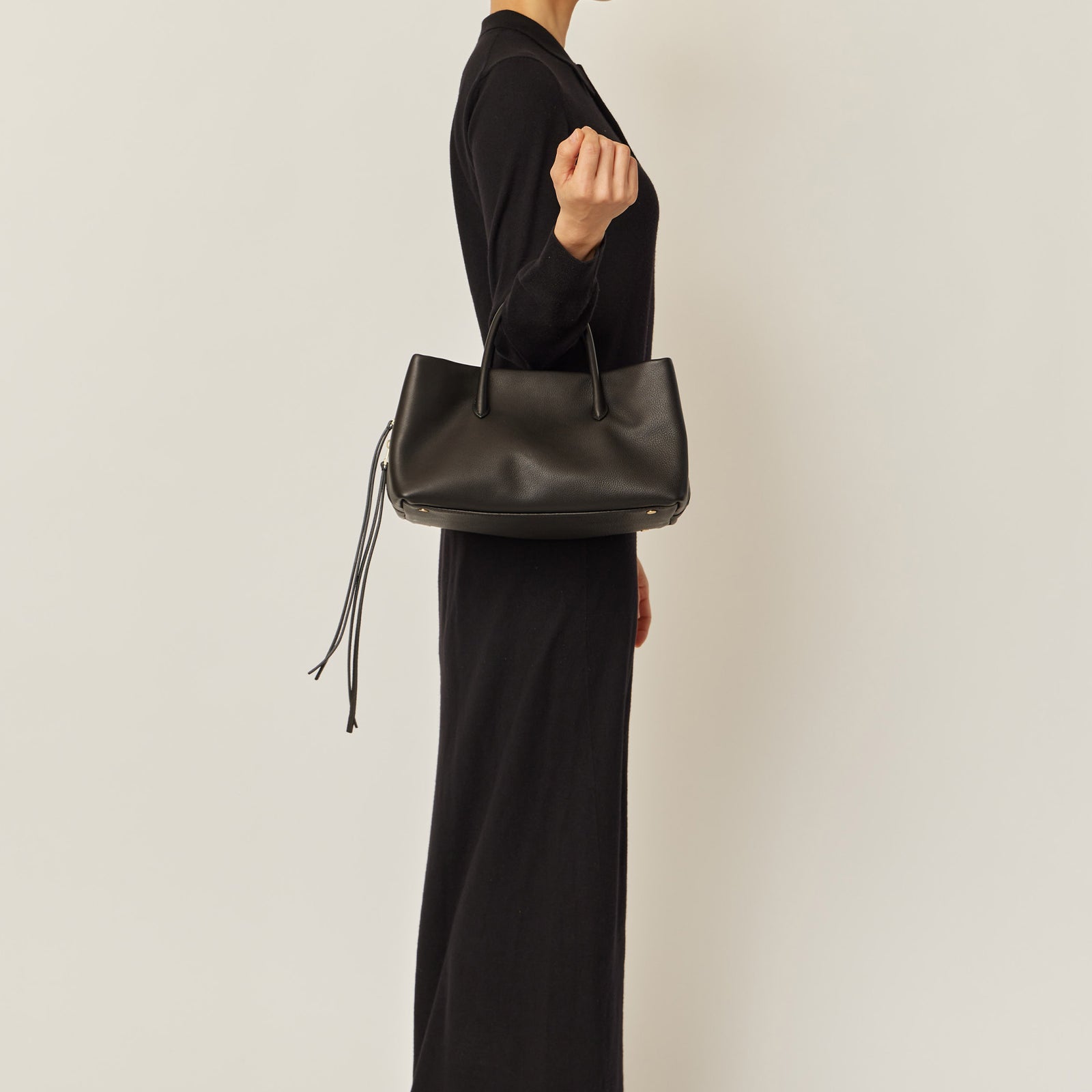 RIKYU - BLACK (SHRINK LEATHER) – MARY AL TERNA