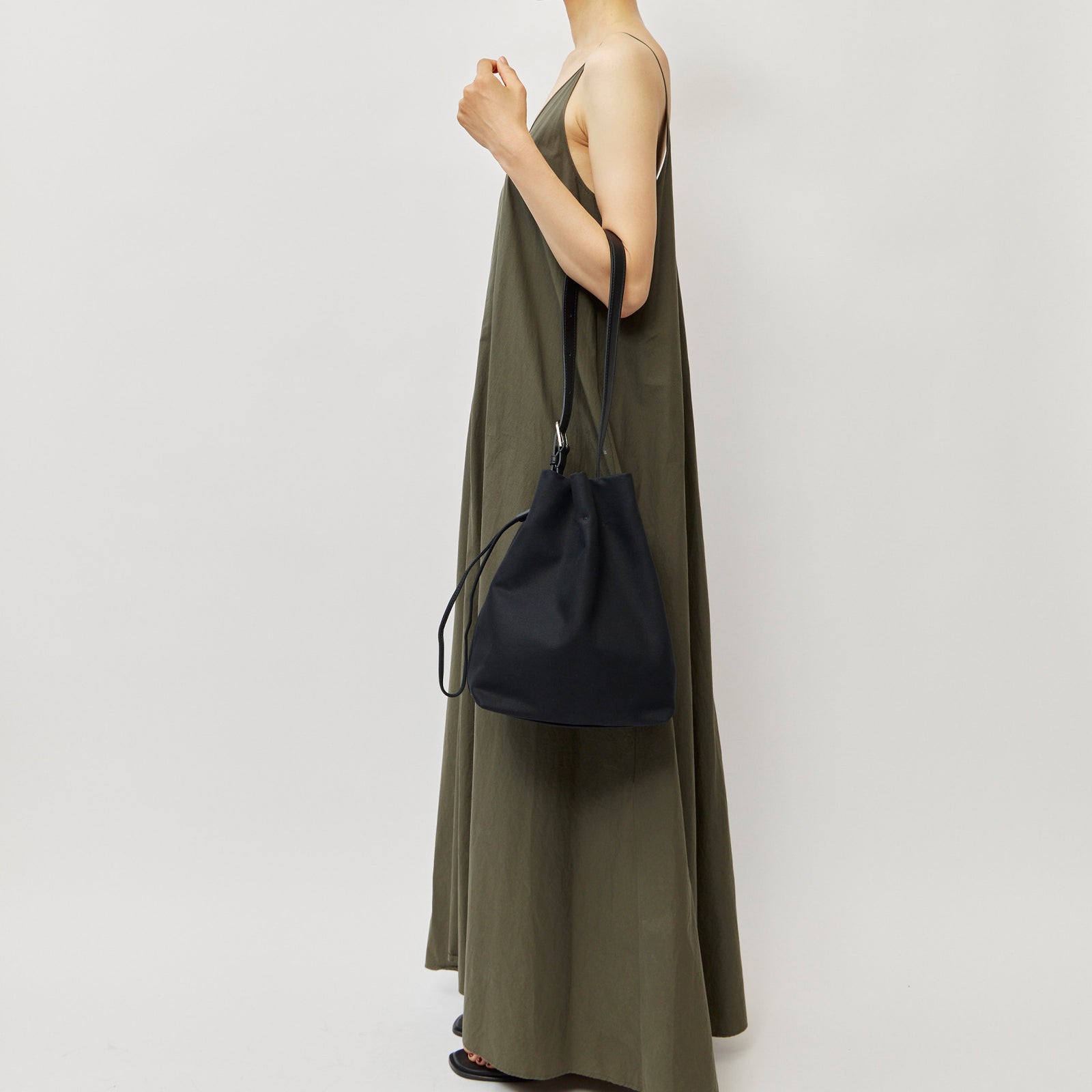 WRAPPING - BLACK (COTTON×LEATHER) – MARY AL TERNA