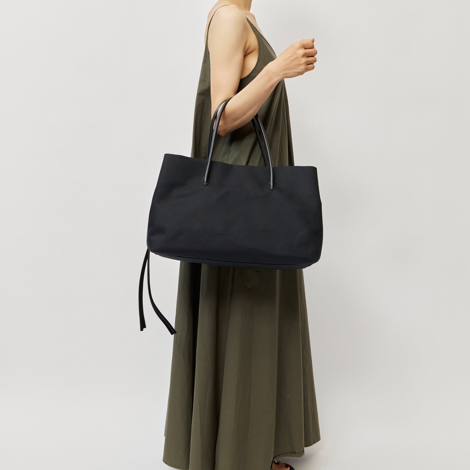 RIKYU - BLACK (COTTON×LEATHER) – MARY AL TERNA