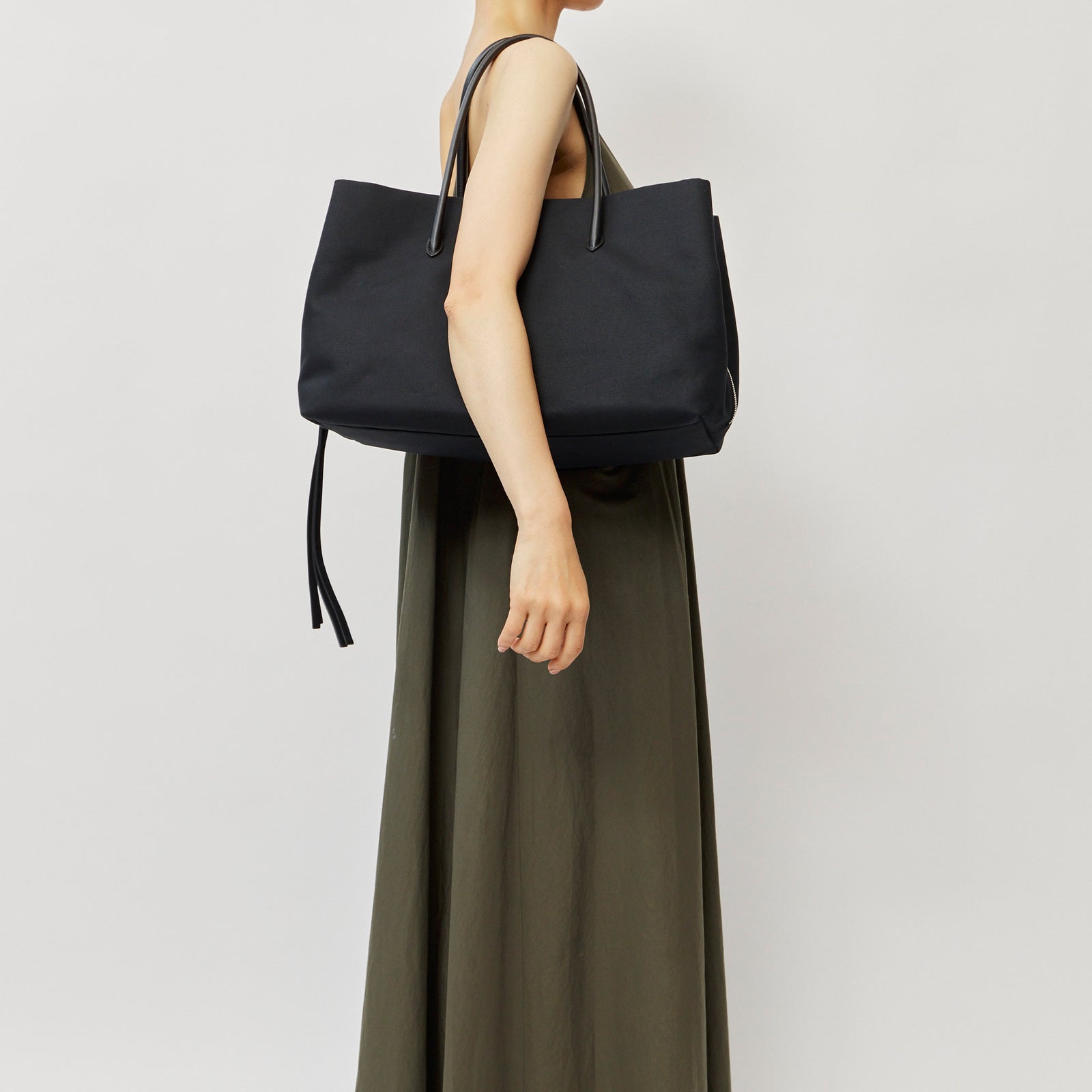 RIKYU - BLACK (COTTON×LEATHER) – MARY AL TERNA