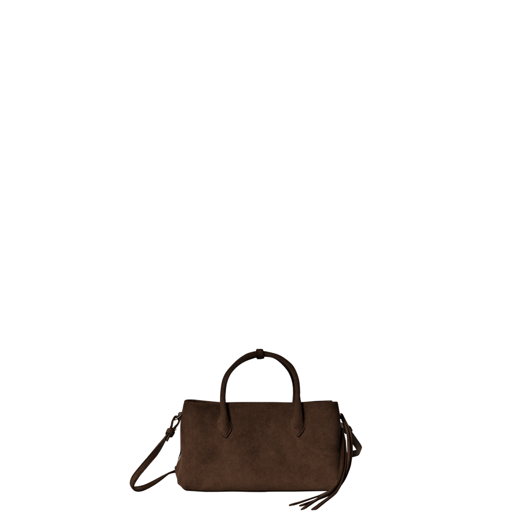 Mary AL Terna Rikyu Bag ブラウン　スエードバッグ RIKYU - DARK BROWN (MICRO SUEDE) – MARY AL TERNA
