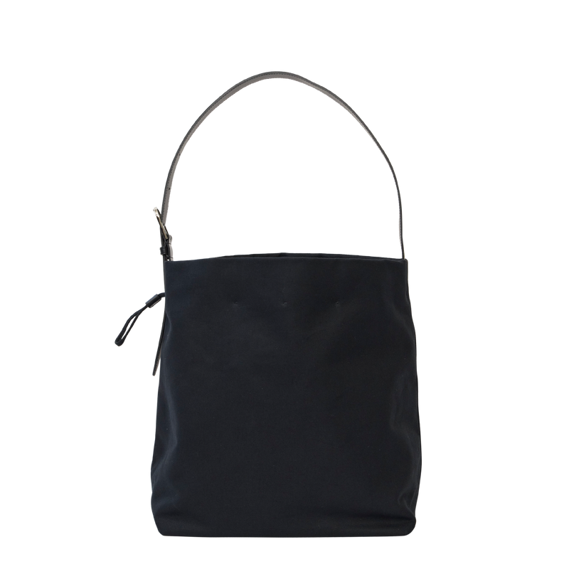 WRAPPING - BLACK (COTTON×LEATHER) – MARY AL TERNA