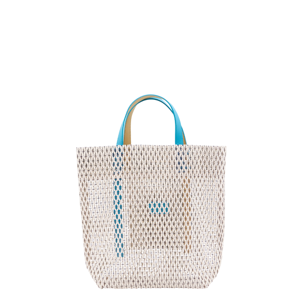 Gap woven plastic tote deals